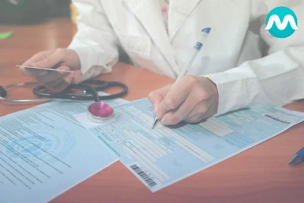 Выдача освидетельствования по окончанию Врач заполняет документ
